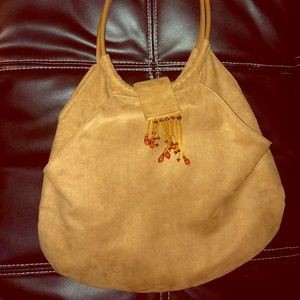 2002 JLO Glow soft faux suede shoulder bag/tote.